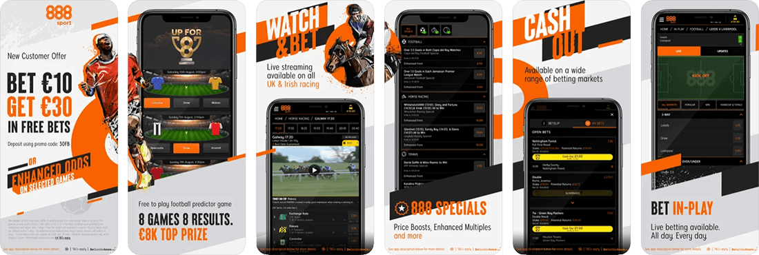 Die mobile App von 888sport ist für Android- und iOS-Nutzer verfügbar