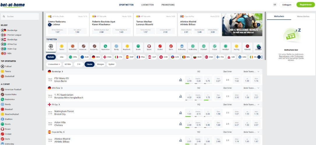 Bet-at-home Sportwetten Österreich
