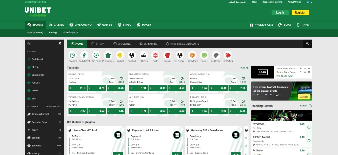 Unibet Sportwetten Österreich